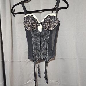 Victoria's Secret Black Sheer Corset